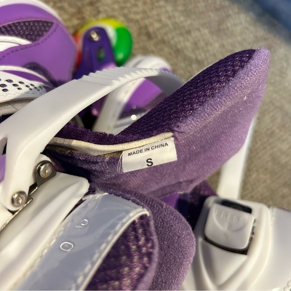 Kids Adjustable Inline Skates Purple Girls Size Small - Picture 8 of 9